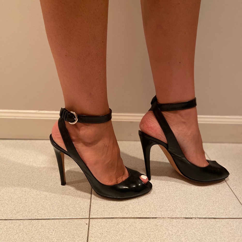Sergio Rossi black patent heels